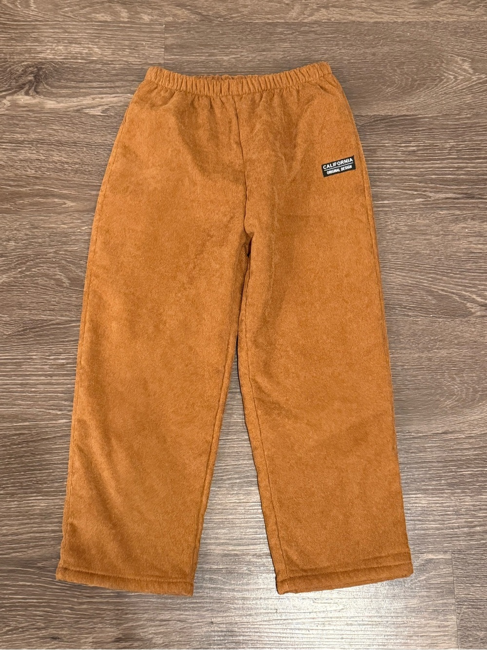 SHEIN Kids Cozy Fleece Joggers - Rust Orange